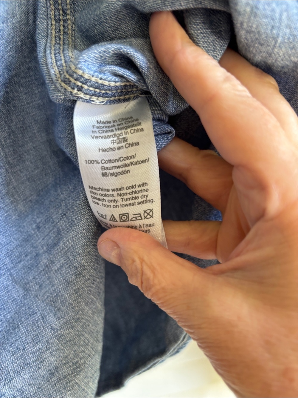 J.Crew Chambray Button Down Shirt Blue Size 12 - Picture 7 of 8